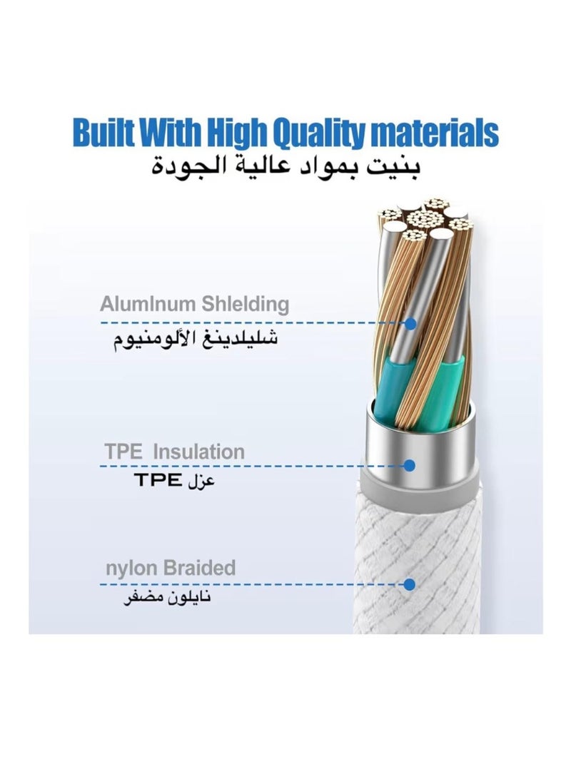 iPhone Fast Charger Cable - USB-C to Lightning PD 20W, Durable 1 Meter, Premium Quality, Compatible with iPhone 8–14, iPad, AirPods, - Image 3